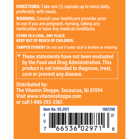 Directions for The Vitamin Shoppe Lutein with Bilberry 240 Capsules