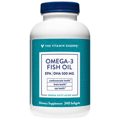 Omega-3 Fish Oil - EPA/DHA 500 MG - Supports Cardiovascular, Brain, & Eye Health - 1,000 MG (240 Softgels)