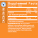 Supplement Facts label for Vinpocetine Supports Memory and Brain Health 10 MG
