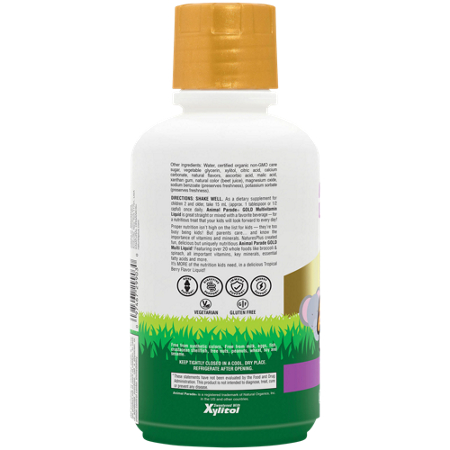 Natures Plus Animal Parade Gold Liquid Multivitamin bottle view 4