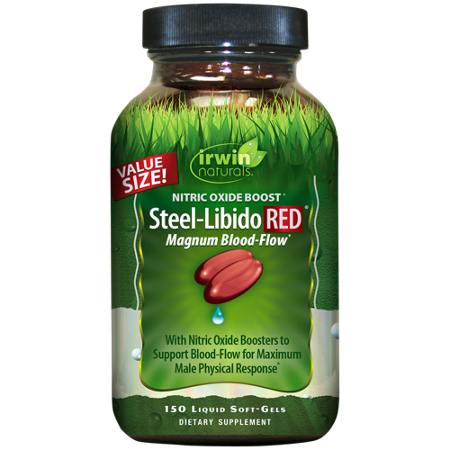 Irwin Naturals Steel-Libido RED for Men softgels front