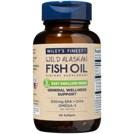 Wileys Finest Wild Alaskan Fish Oil Easy Swallow Minis bottle front