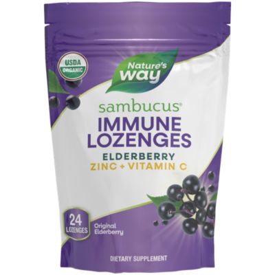 【激安通販 オンラインショップ】日用品 Zinc Sambucus Organic Lozenges (24 Elderberry Original - 栄養酵母