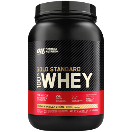 Optimum Nutrition Whey French Vanilla Creme container front