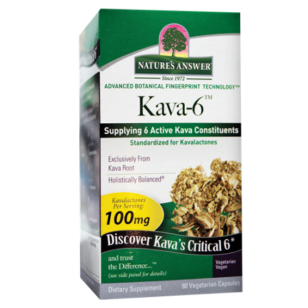 Natures Answer Kava6 vegetarian capsules box front