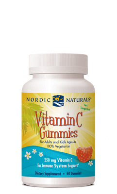 Vitamin C Gummies for Adults and Kids – Immune System Support – 250 MG – Tart Tangerine (60 Gummies)