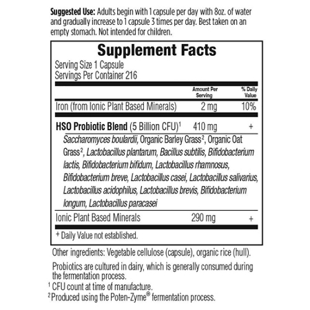 Garden of Life Primal Defense ULTRA Supplement Label