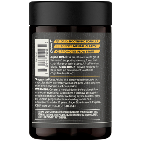 Alpha Brain Memory Focus Support container back