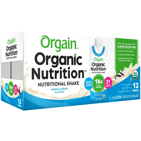 Orgain Organic Plant-Based Vegan Protein Shake Vanilla Bean 12 Pack view 5
