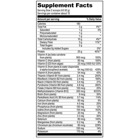 Vibrant Health Maximum Vibrance supplement label