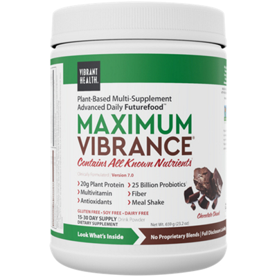 Maximum Vibrance Plant-Based Advanced Daily Futurefood Powder – Chocolate Chunk (15 Servings)