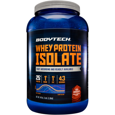 Whey Protein Isolate Powder - Rich Chocolate (3 lbs./43 Servings)