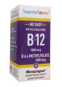 Vitamin B12, B6 & MethylFolate - 1,000 MCG (60 Dissolving Tablets)