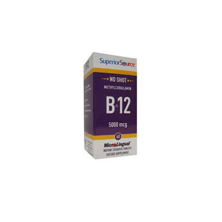 Superior Source Vitamin B12 Methylcobalamin box front
