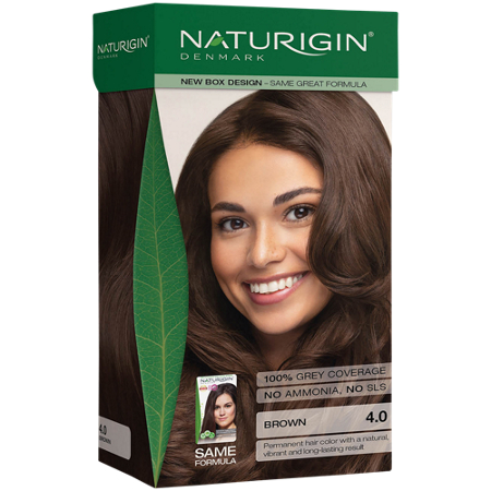 NATURIGIN 100 Percent Organic Hair Color 4.0 Brown box front