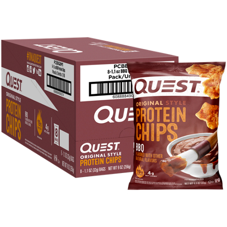 Quest Nutrition Quest Protein Chips Barbecue box and bag front