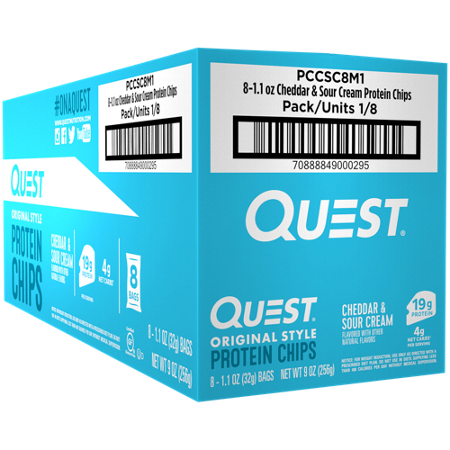 Quest Protein Chips Cheddar and Sour Cream box view 7