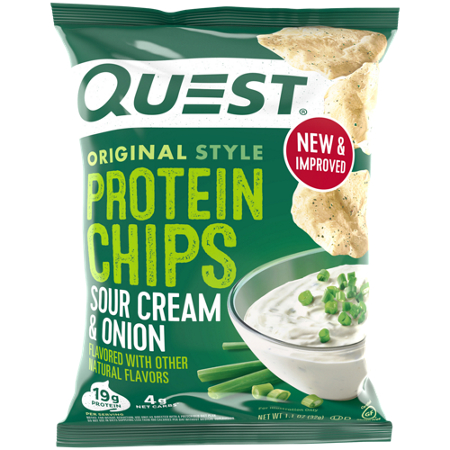 Quest Protein Chips Sour Cream and Onion bag view 4