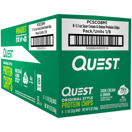 Quest Protein Chips Sour Cream Onion box view 7