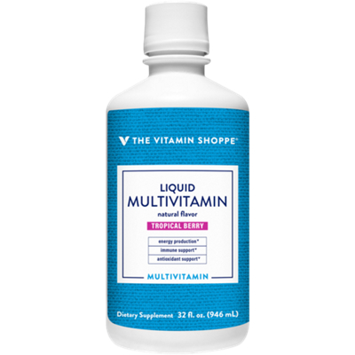 Liquid Multivitamin - Energy Production, Antioxidant, & Immune Support - Natural Tropical Berry Flavor (32 fl. oz.)