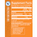 Supplement Facts label for Liquid Melatonin Sleep Support 1 MG Raspberry