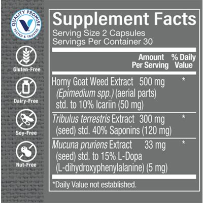 Horny Goat Weed Complex for Men's Health - Supports Sexual Vitality (60 Capsules)