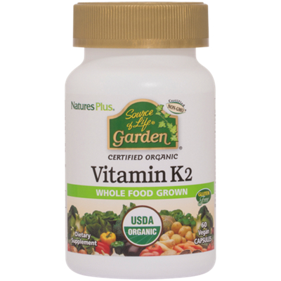 Source of Life Garden Organic Whole Food Vitamin K2 (60 Vegetarian Capsules)