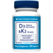 The Vitamin Shoppe Vitamin D3 and K2 60 capsules front