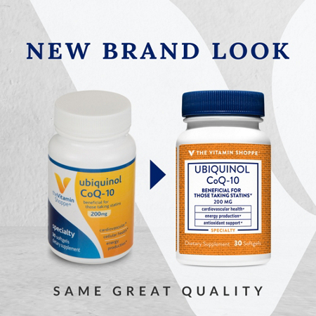 The Vitamin Shoppe Ubiquinol CoQ10 200 MG softgels view 2