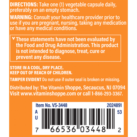 Directions for The Vitamin Shoppe Nattokinase with Rutin capsules 100 MG