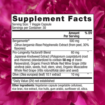 Supplement Facts for Bergamot Cholesterol Support