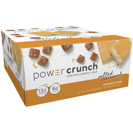 Power Crunch Protein Energy Bar Original Salted Caramel box front
