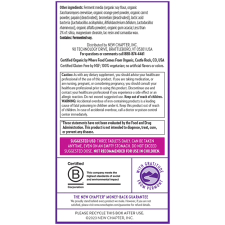 Directions for New Chapter Perfect Postnatal Multivitamin