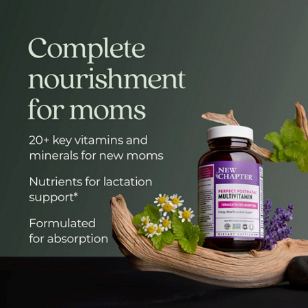 New Chapter Organic Perfect Postnatal Multivitamin tablets view 7