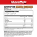 Supplement Facts label for MuscleMeds Carnivor Beef Protein Vanilla Caramel