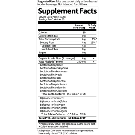 Probiotics Supplement Facts: Garden of Life Organic Fitbiotic