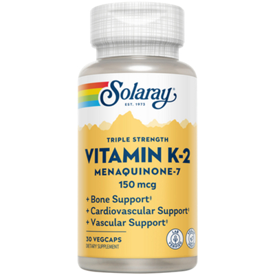 Vitamin K2 Menaquinon-7 - Triple Strength - 150 MCG (30 Vegetarian Capsules)