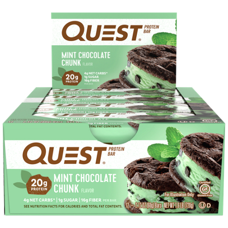 Quest Protein Bar Mint Chocolate Chunk box view 2