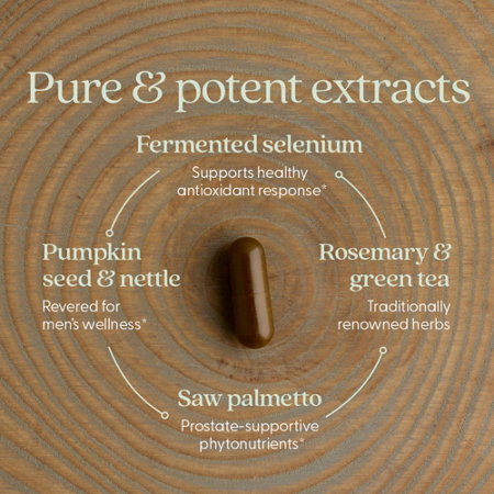 Pure & potent extracts with supplement capsule in the center