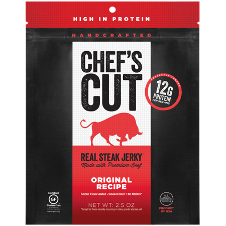 Chef's Cut Real Steak Jerky Original Recipe bag front