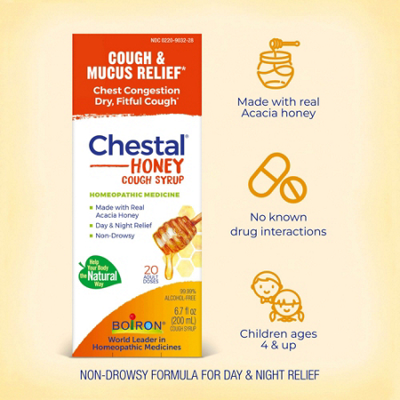 Boiron Chestal Honey for Cough and Congestion box view 6
