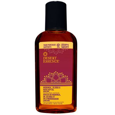 This unique combination of oils will work wonders for face, neck and hands. Moringa, known as the tree of life , contains A, B, C, & E and is rich in the fatty acids needed to fight skin fatigue. 