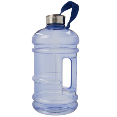 Round Bottle with Handle - Clear Light Blue (2.2 Liters)