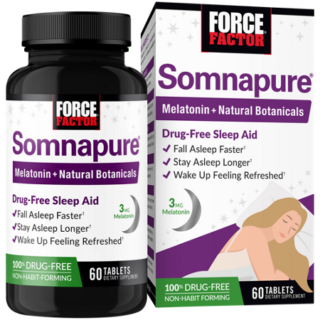 Force Factor Somnapure Natural Sleep Aid tablets front