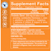 Supplement Facts label for Probiotic 30 Billion CFUs Capsules