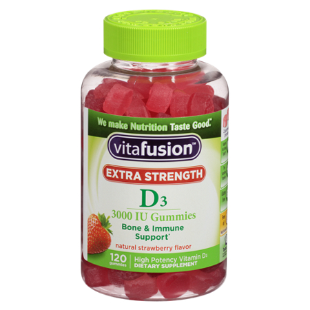 Vitafusion Vitamin D3 Extra Strength Gummies bottle front