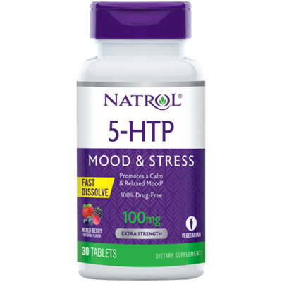 5-HTP Fast Dissolve for Mood Support - Wild Berry - 100 MG (30 Tablets)