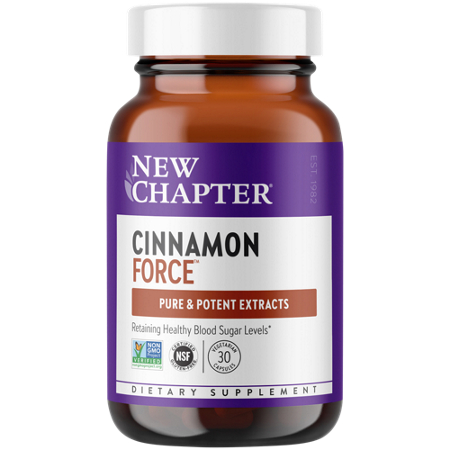 New Chapter Cinnamon Force Vegetarian Capsules bottle front