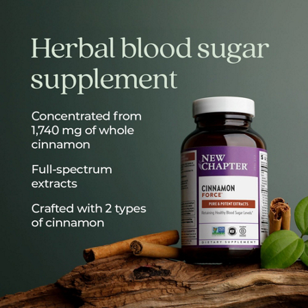 New Chapter Cinnamon Force Vegetarian Capsules 1740 MG view 6