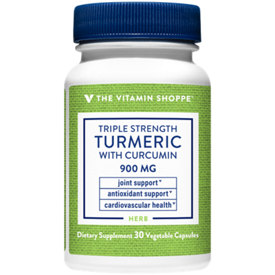 Triple Strength Turmeric with Curcumin - Joint & Antioxidant Support - 900 MG (30 Vegetarian Capsules)